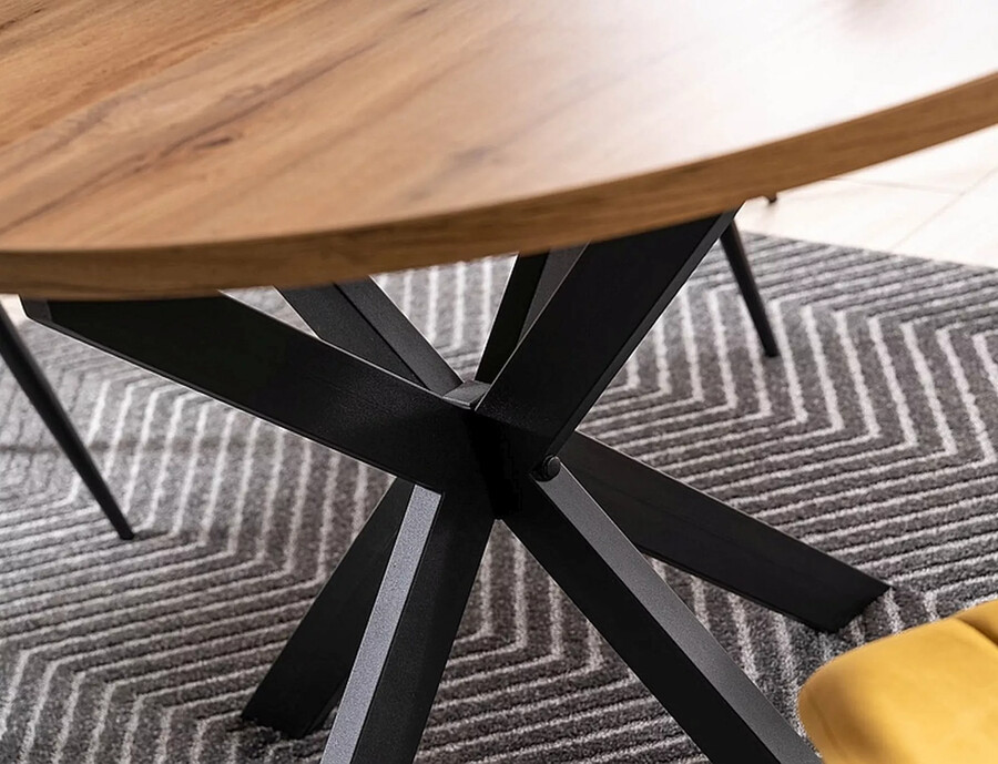 Разтегателна маса 100/135×100 – занаятчийски дъб/черен