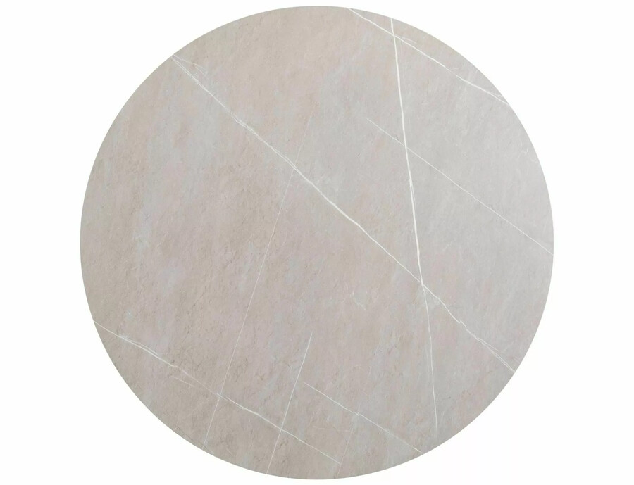 Кръгла маса 120 см – сив мрамор/черен