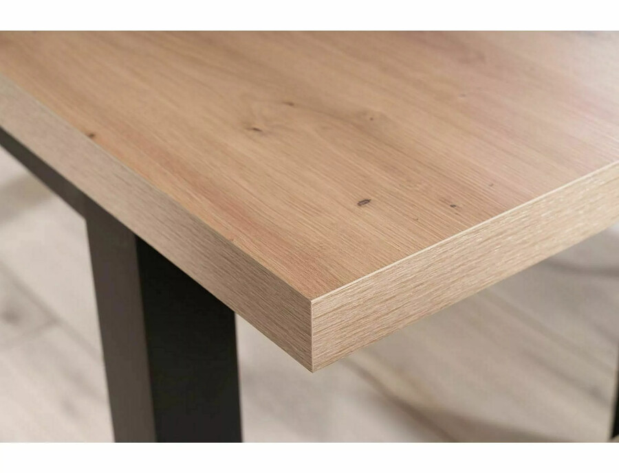 Разтегателна маса 140/218×80 – занаятчийски дъб/черно