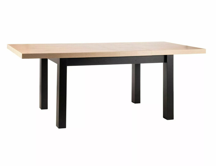 Разтегателна маса 140/218×80 – занаятчийски дъб/черно