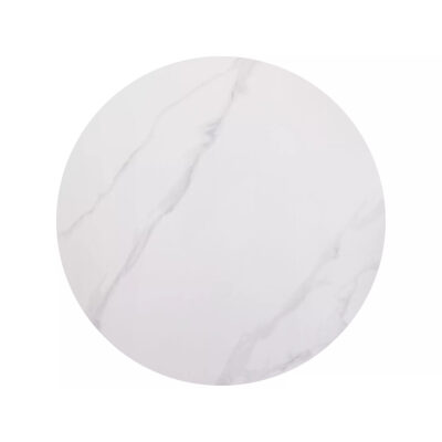 Кръгла маса - гланцово бяло/матово черно