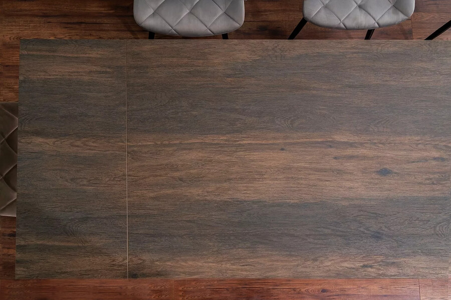 Разтегателна маса 160/240×90 – кафяв/черен мат