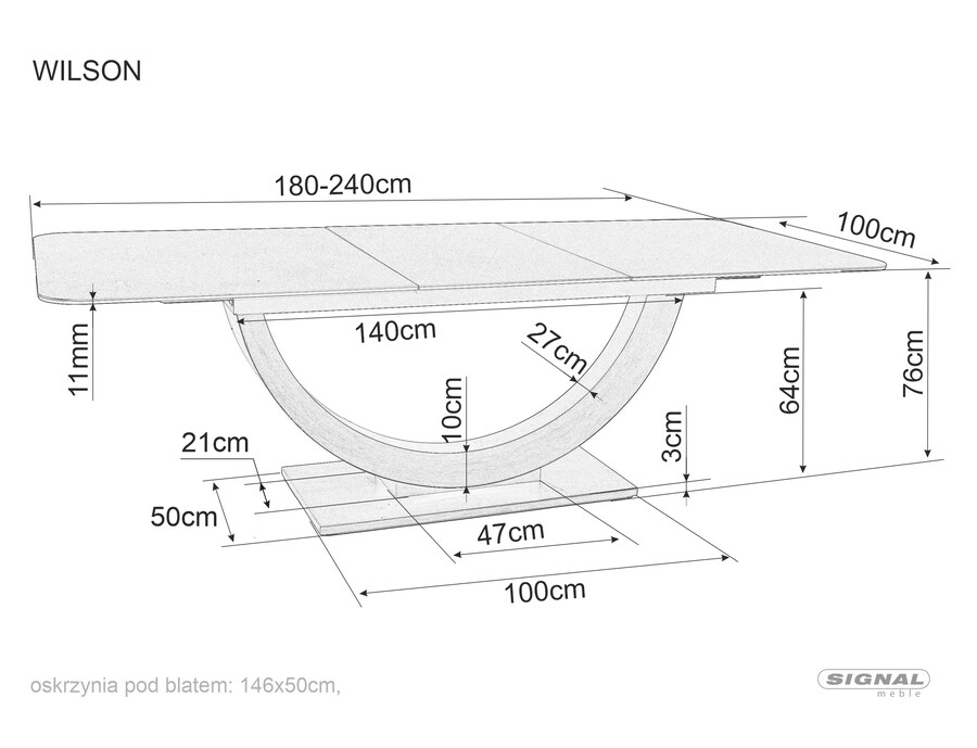 Маса керамична 180(240)X100см