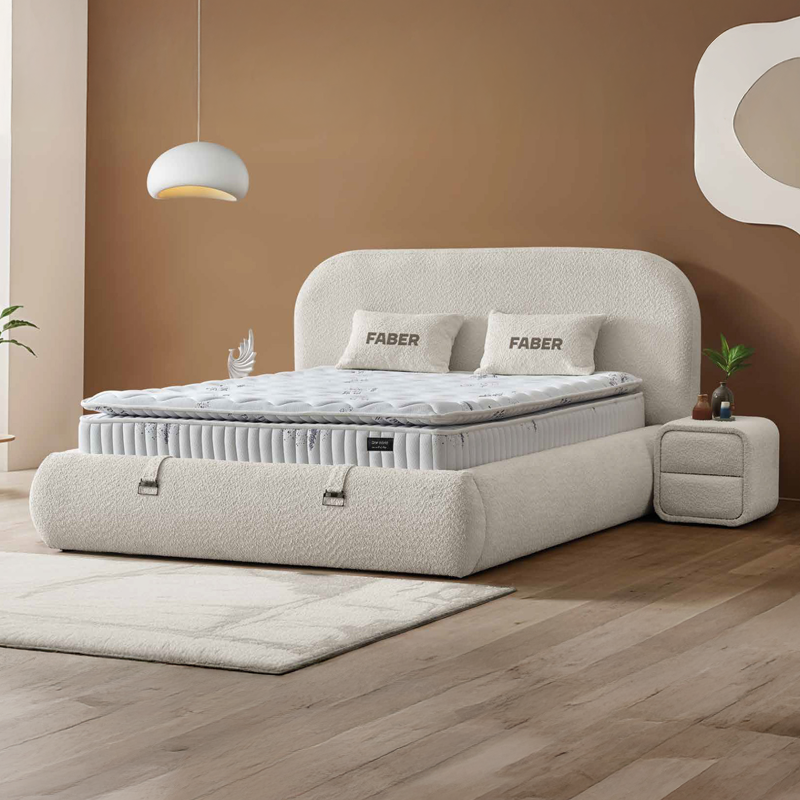 Тапицирана спалня с матрак FABER 180 х 200 – лате 06