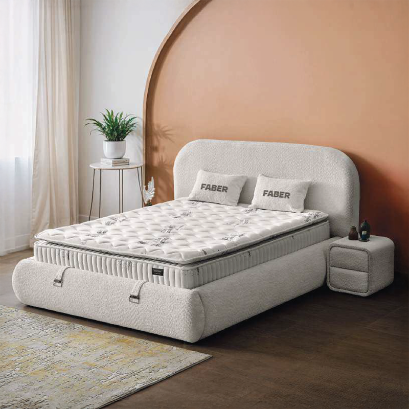 Тапицирана спалня с матрак FABER 180 х 200 – лате 06