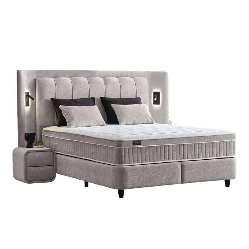 Тапицирана спалня с матрак JULIE 180 x 200 - Перла SY