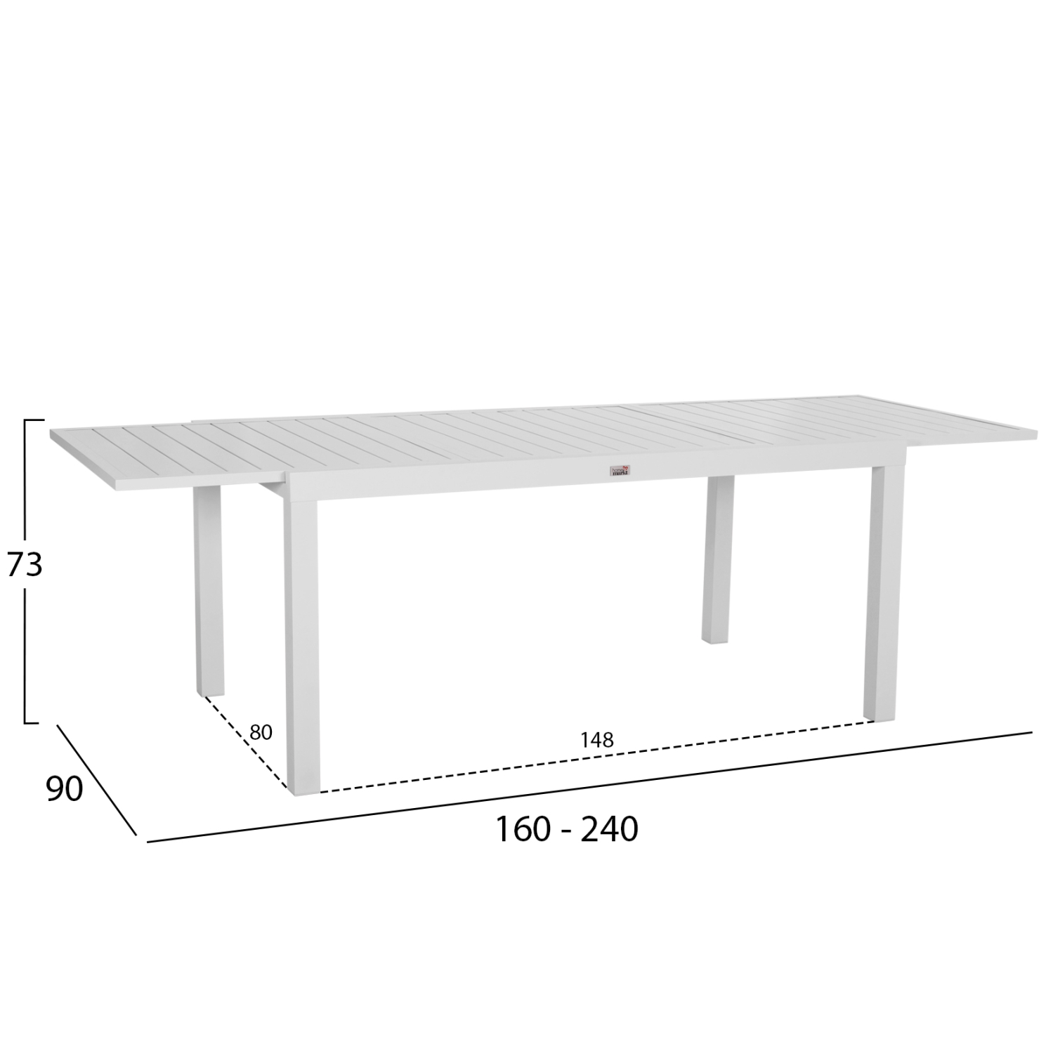 Разтегателна маса бял цвят