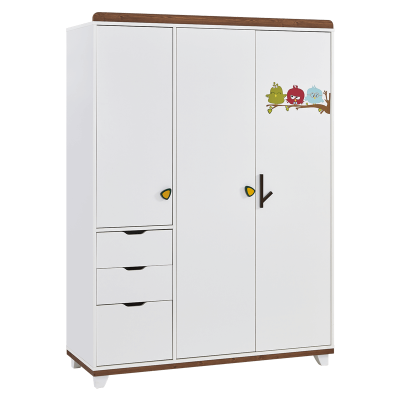 Трикрилен детски гардероб KAKULE