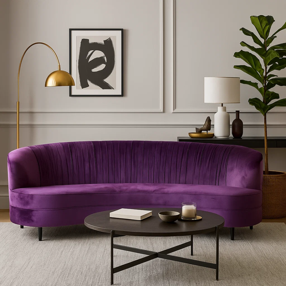 Триместно канапе MIA – лилаво HLR