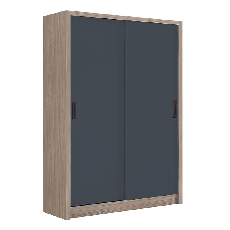 Гардероб 120x60x200 см цвят натурал-сив