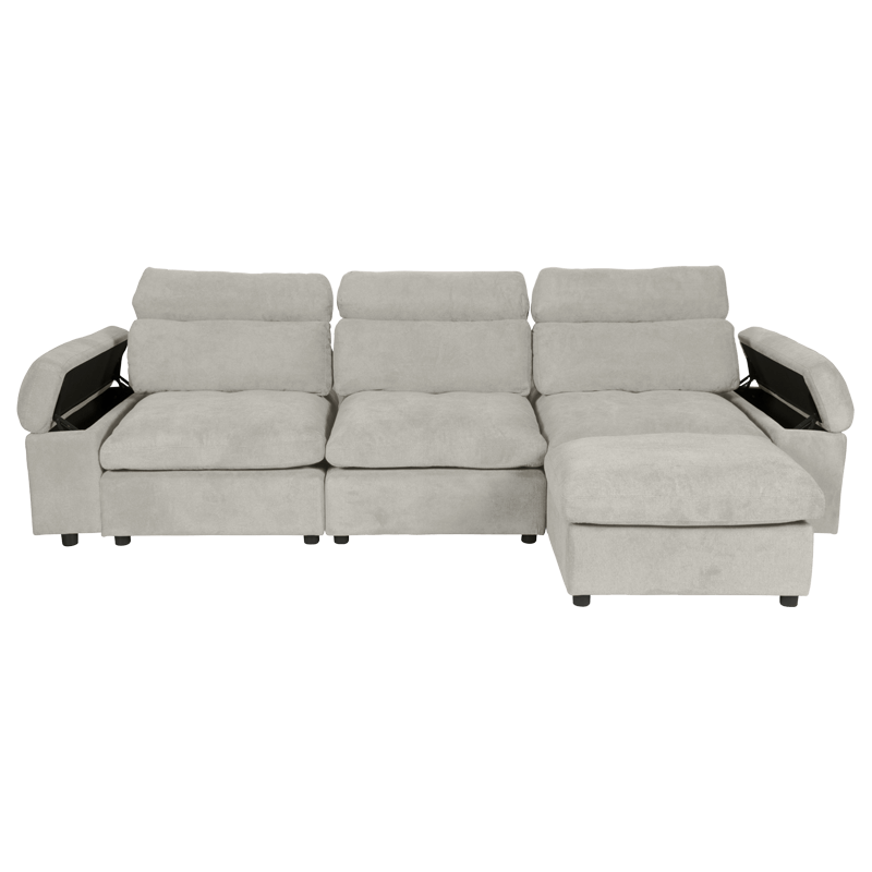 Ъглов диван POKO – шампанско C02