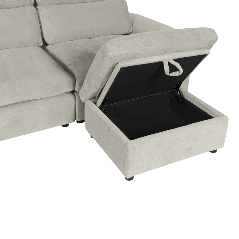 Ъглов диван POKO – шампанско C02