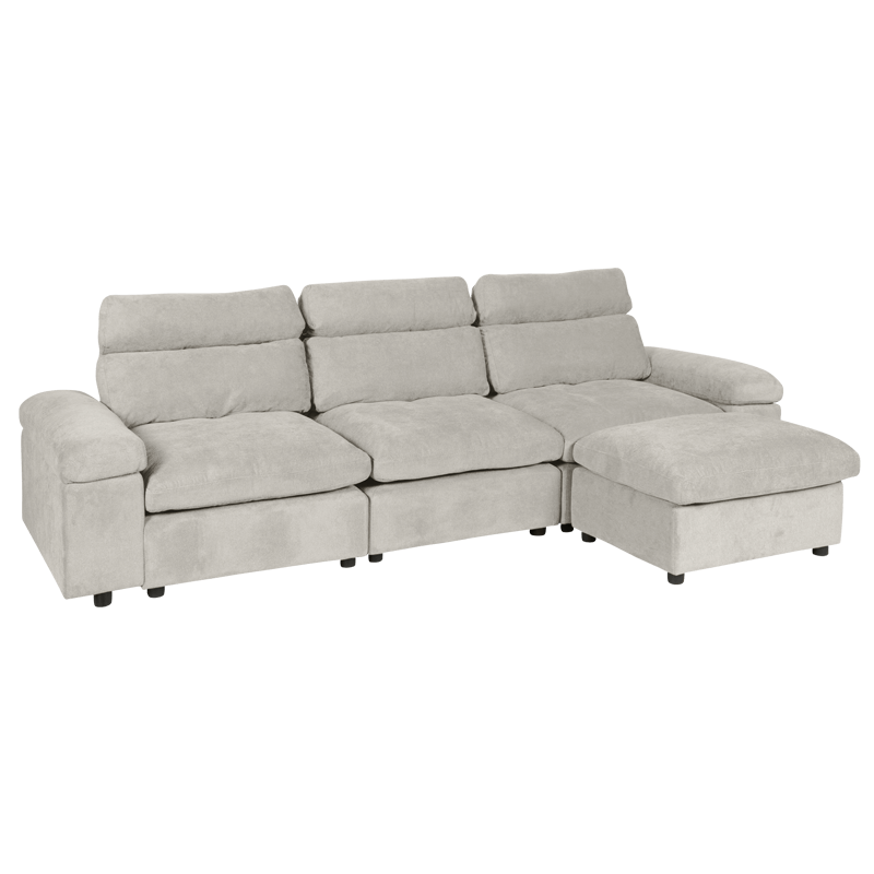 Ъглов диван POKO – шампанско C02