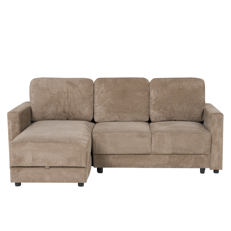 Ъглов разтегален диван BUMBA – кафяв Е40