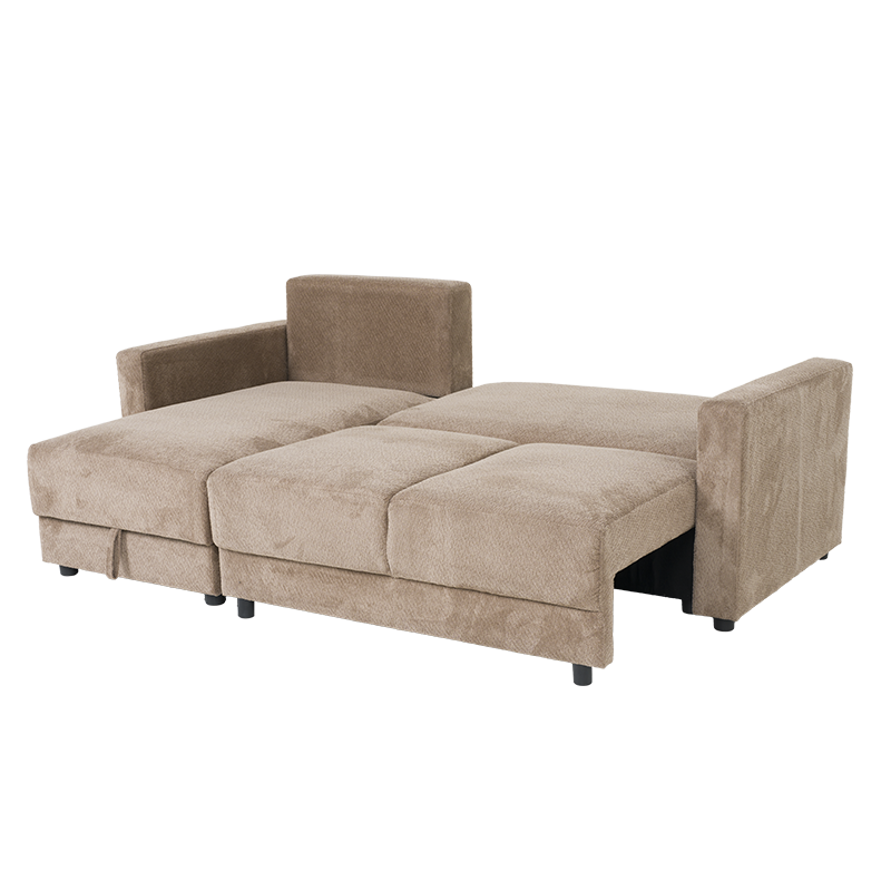 Ъглов разтегален диван BUMBA – кафяв Е40