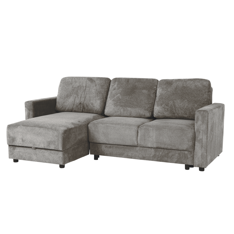 Ъглов разтегален диван BUMBA – сив Е13