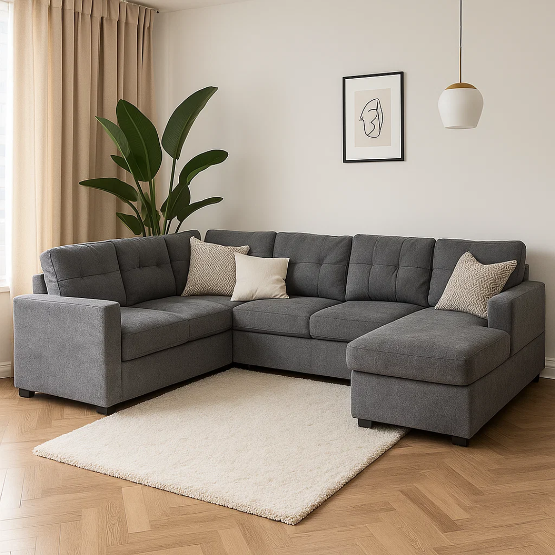 Ъглов разтегателен диван IKELA – сив