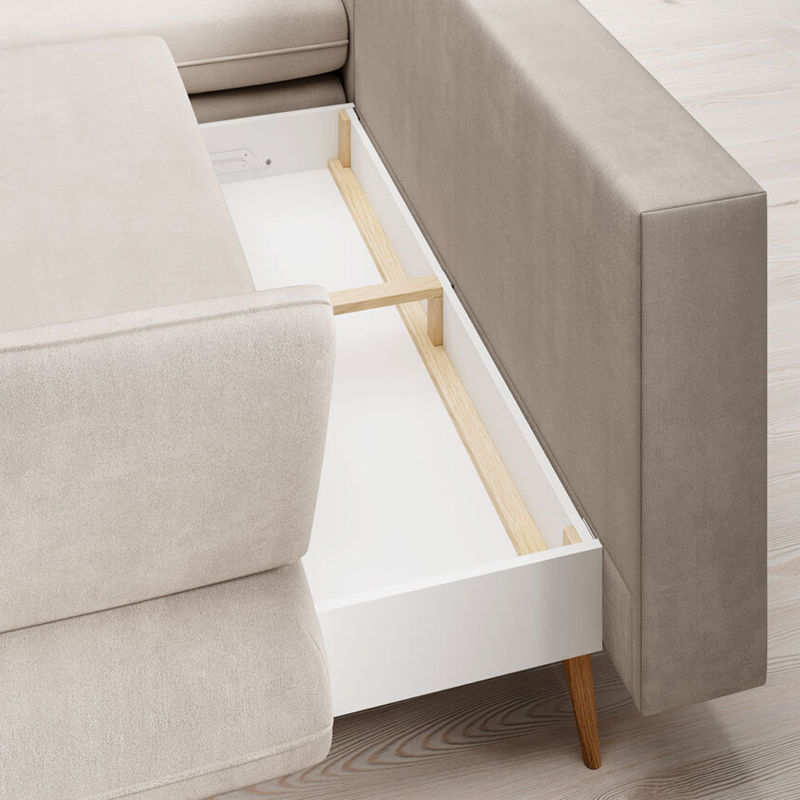 Ъглов разтегателен диван Monte