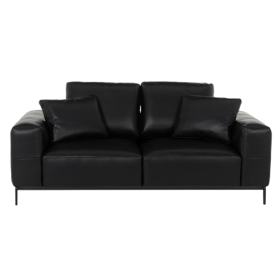 Кожен диван - двойка HALS LUX - черен