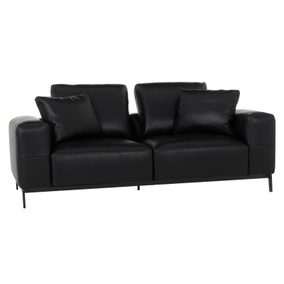 Кожен диван - двойка HALS LUX - черен