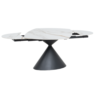 Разтегателна трапезна маса UPATA - бяла