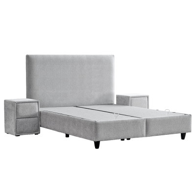 Тапицирана спалня с матрак COMO 180 x 200 - сребърен AN