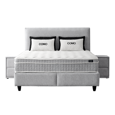 Тапицирана спалня с матрак COMO 180 x 200 - сребърен AN