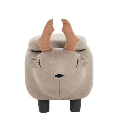 Детска табуретка с ракла - сив елен