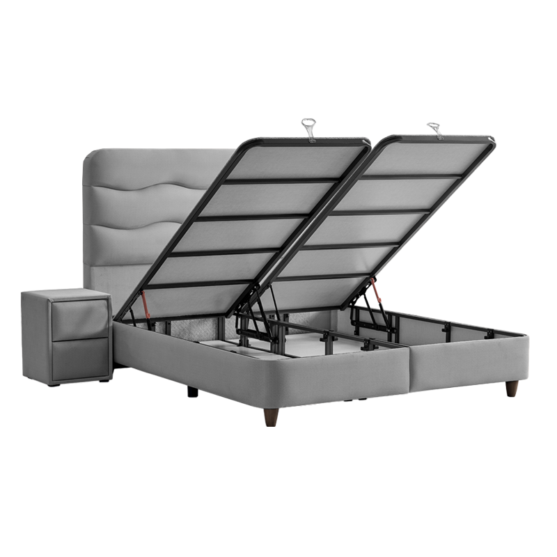 Тапицирана спалня с матрак WAVE 140 x 200 – сребро 25