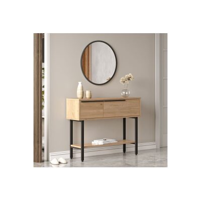 Конзола-тоалетка цвят натурал-черен