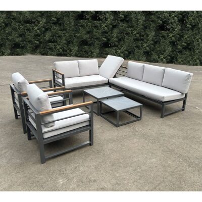 Комплект цвят антрацит-светло сив