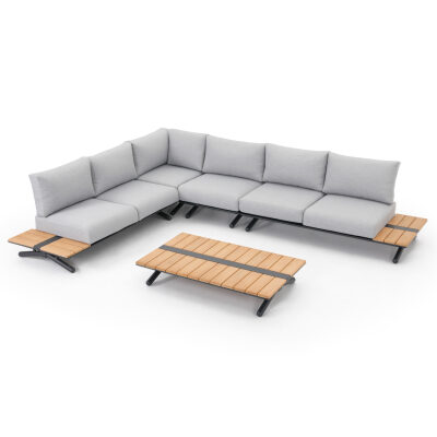 Комплект цвят натурал-светло сив