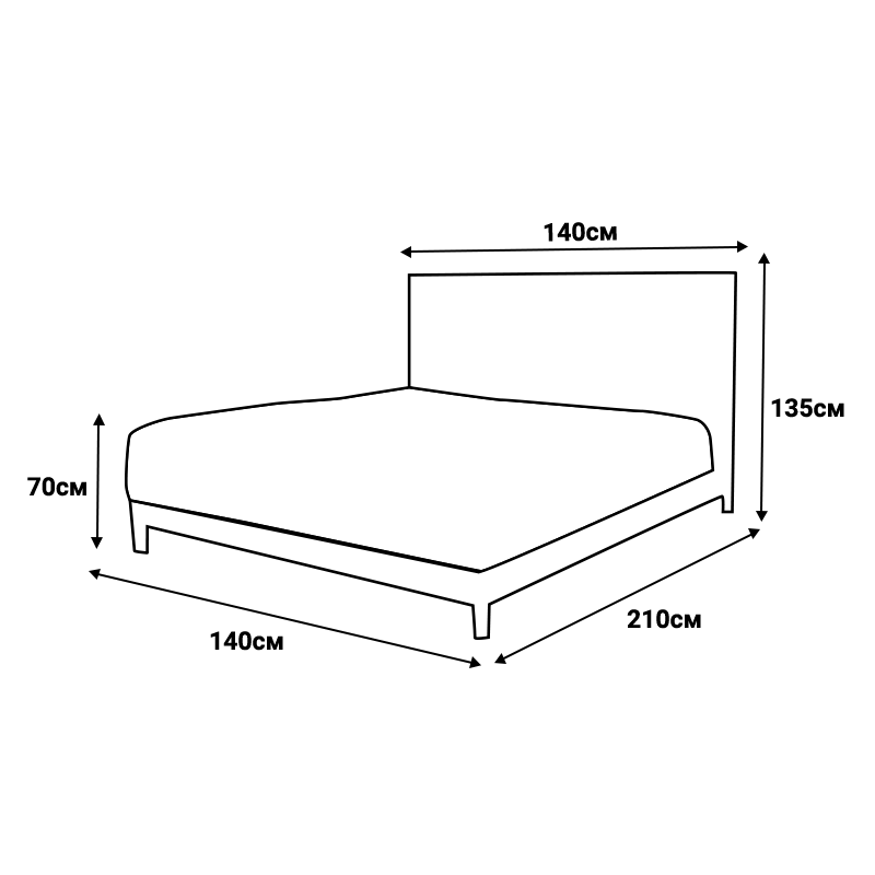 Тапицирана спалня с матрак WAVE 140 x 200 – сребро 25