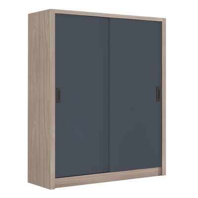 Гардероб 160x60x200 см цвят дъб-сив