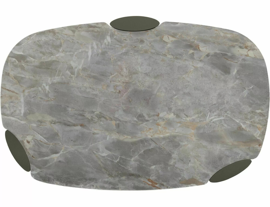 A CERAMIC масичка за кафе 105×65 – сиво/мед