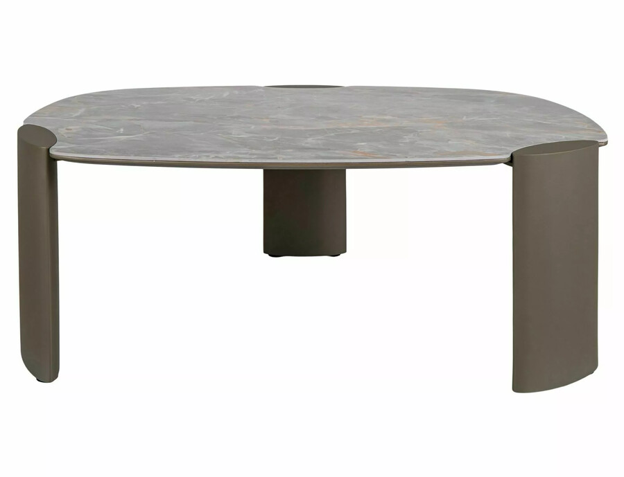 A CERAMIC масичка за кафе 105×65 – сиво/мед