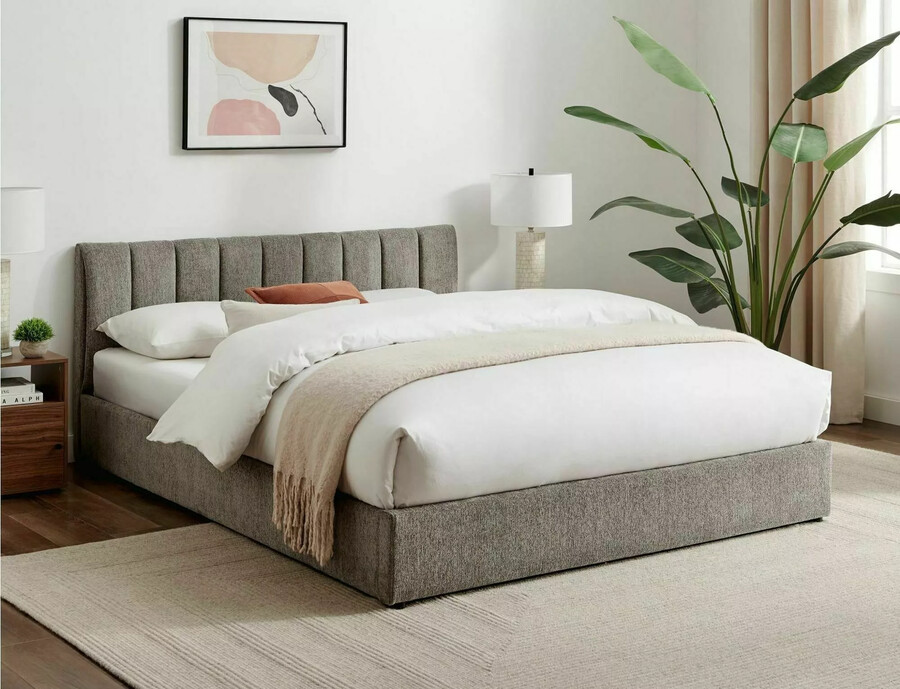 Тапицирано легло 160x200 - сиво 07 Тапицирано легло 160×200 – сиво 07
