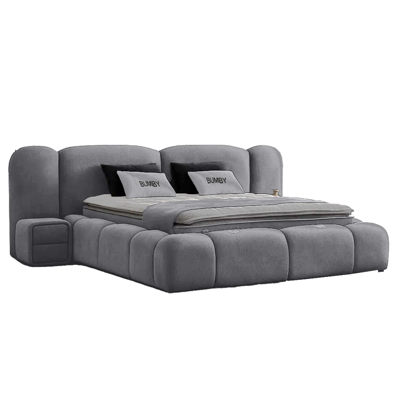 Тапицирана спалня с матрак BUMBY 180 x 200 – сив 13