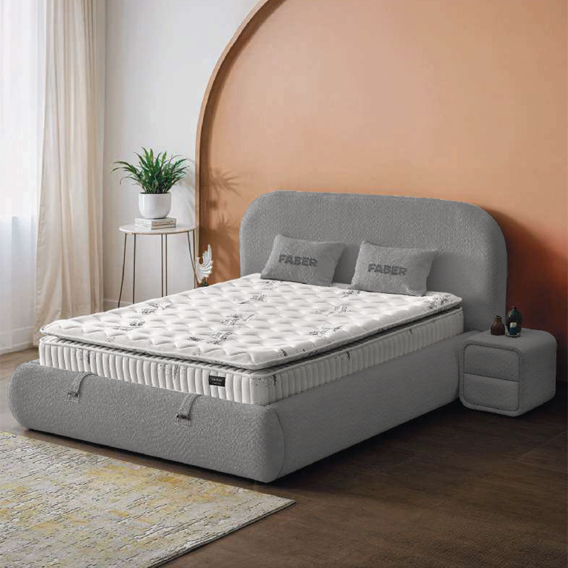 Тапицирана спалня с матрак FABER 160 х 200 – антрацит AN