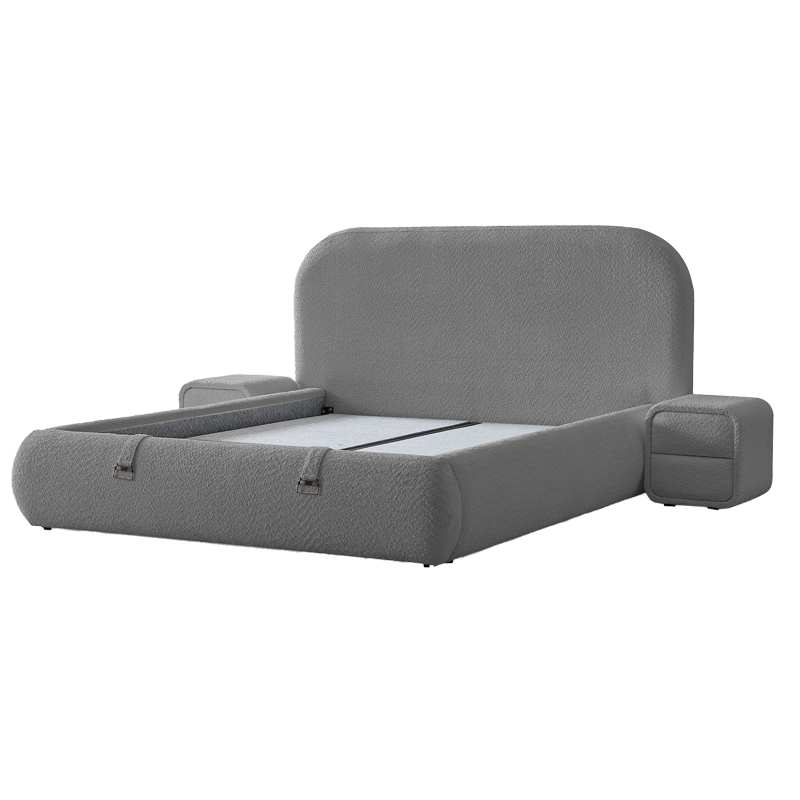 Тапицирана спалня с матрак FABER 160 х 200 – антрацит AN