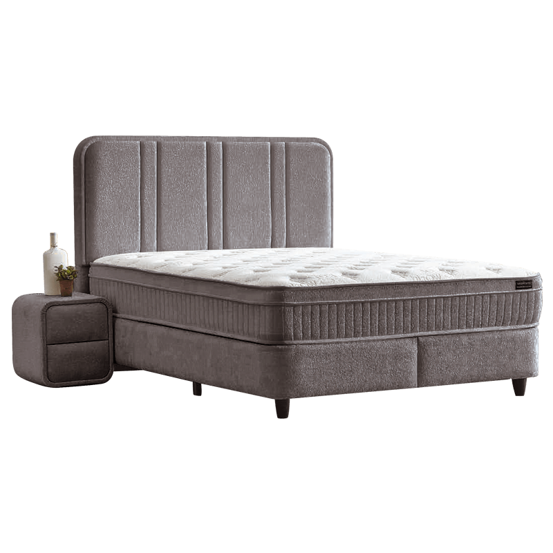 Тапицирана спалня с матрак HUGO 180 x 200 – сив 29