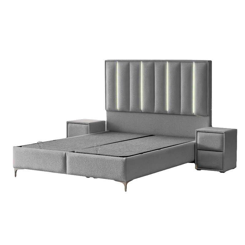 Тапицирана спалня с матрак MINI MOONLIGHT 160 х 200 – сив 620