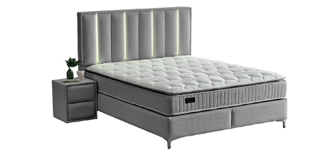 Тапицирана спалня с матрак MINI MOONLIGHT 160 х 200 – сив 620