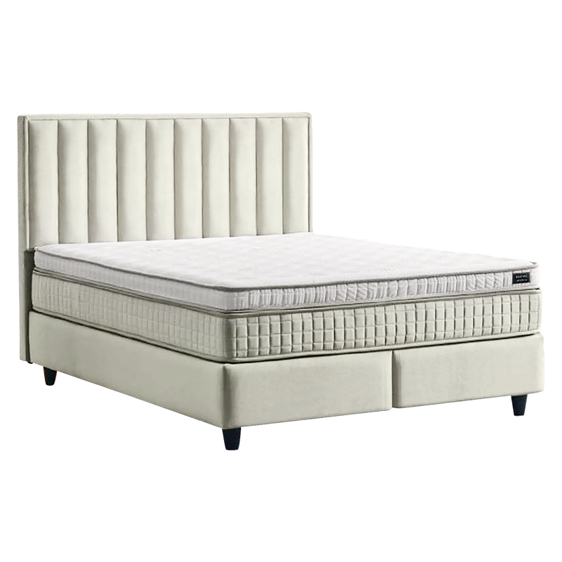 Тапицирана спалня с матрак PERRY LUX 140 x 200 – крем 01