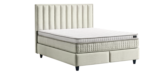 Тапицирана спалня с матрак PERRY LUX 180 x 200 – крем 01