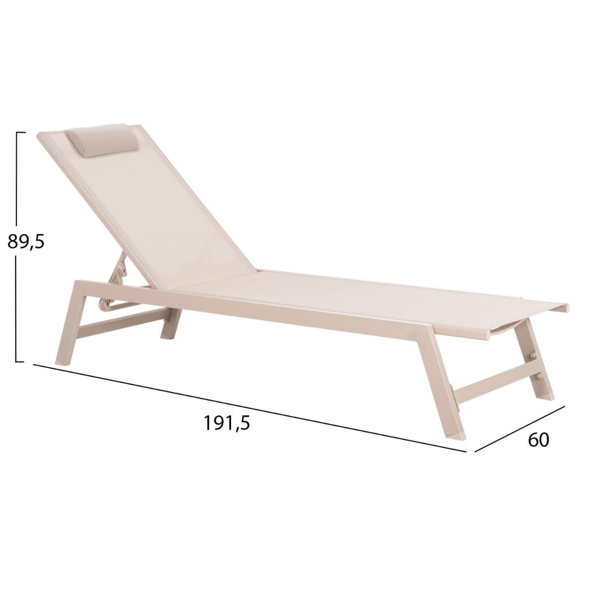 Шезлонг цвят шампанско