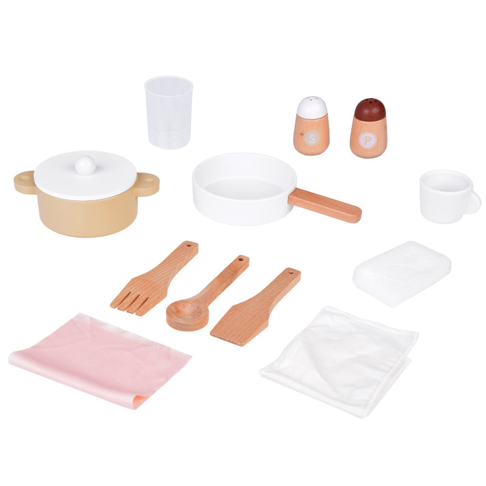 Детска Дървена Кухня GINGER HOME – Винтидж Модел с Електронни Котлони