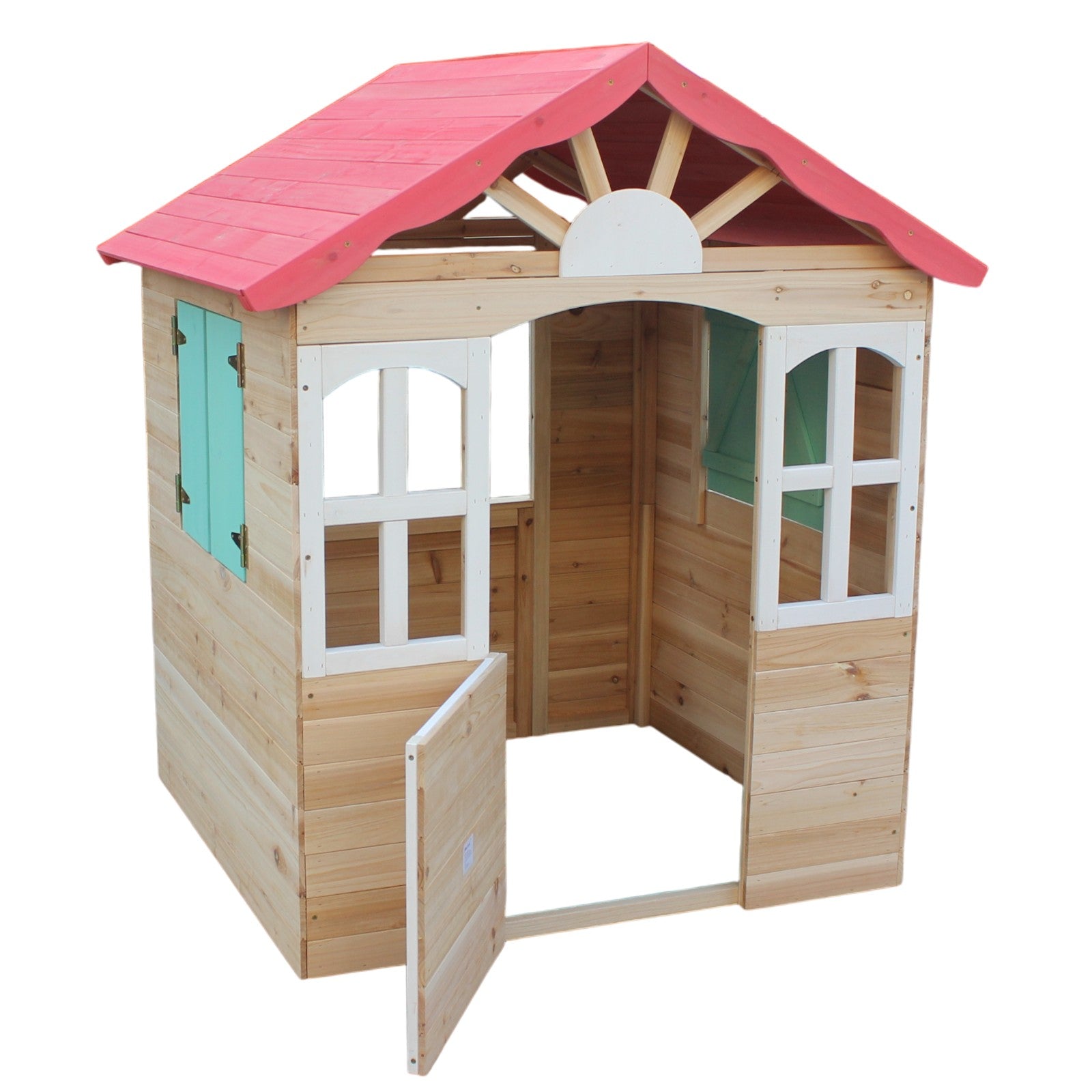 Детска дървена къщичка за игра на открито GINGER HOME – за двор и градина