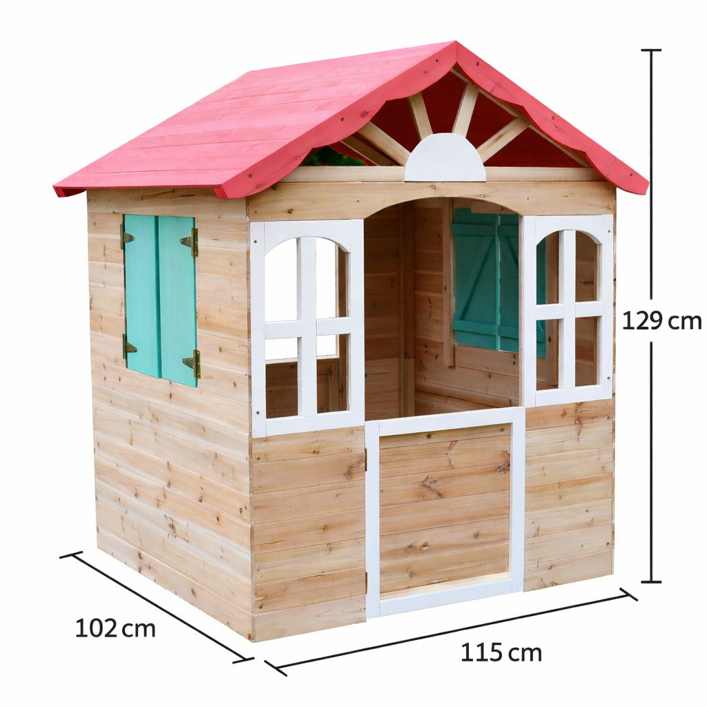 Детска дървена къщичка за игра на открито GINGER HOME – за двор и градина
