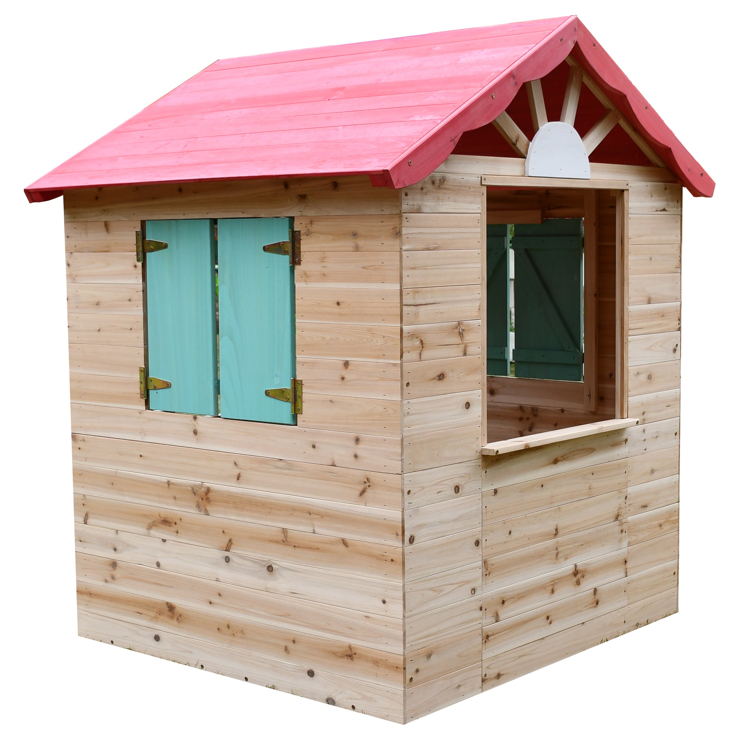 Детска дървена къщичка за игра на открито GINGER HOME – за двор и градина